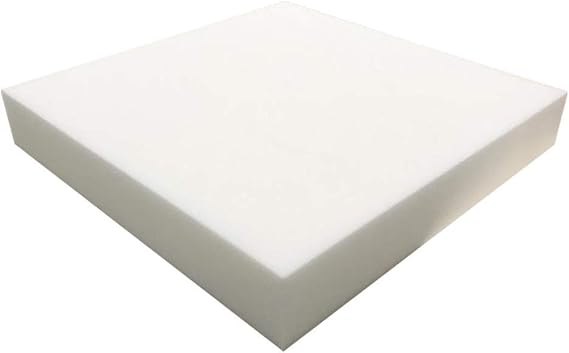 Foamma 2" x 16" x 18" High Density Upholstery Foam, Chair Cushion Square Foam for Dining Chairs, Wheelchair Seat Cushion Replacement