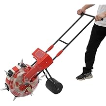 Manual Hand Push Garden Seeder, Manual Garden Roller Seeding Machine, Walk Behind Row Crop Planter, Seeder for Soy Peanut Corn Cotton Soybean, 7 Nozzles, 23cm Spacing (7 Nozzles)