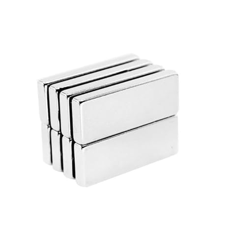 MNS Magneteksan Dikdörtgen Çok Güçlü Neodyum Mıknatıs - Daimi NdFeB Nadir Toprak - Nikel Kaplı, Paslanmaz Neodim - Dünyanın En Güçlü Modeli (2, 40x15x5 mm)