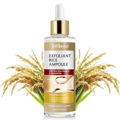 White Rice Exfoliant, White Rice Peeling Glow Ampoule, Peel Shot Glow Exfoliating Face Serum, Korean Skin Care Soft Exfoliating Body Scrub Dead Skin Cells, Blackheads Remover For All Skin Types 100ml