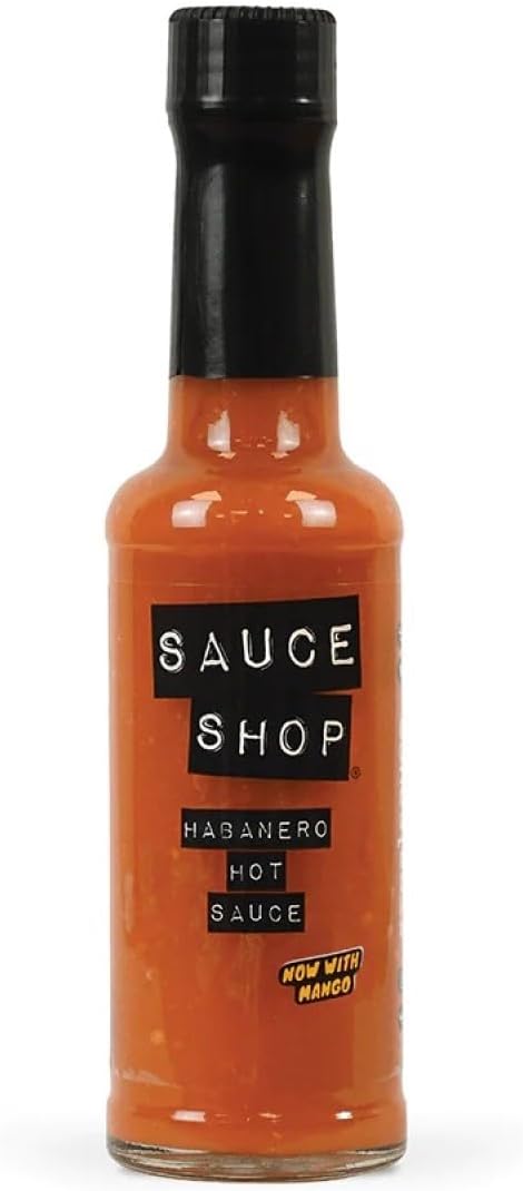 Sauce Shop Habanero Hot Sauce, Perfect for Wraps, Chicken, Chips, Tofu and now with Mango (150ml)