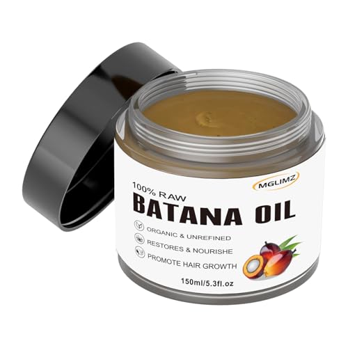 MGLIMZ Natural 100% Raw Batana Oil, 5.3 Fl Oz for Thicker Fuller Hair Growth ,Prevents Hair Loss, Repairs Splitting, Drying and Injuring Hair.
