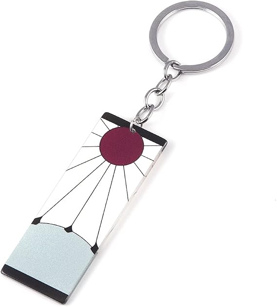 Anime Slayer Tanjiro Keychain - Rengoku Nezuko Anime Hanafuda Chain - Cosplay Gifts For Women Men Boys Fans