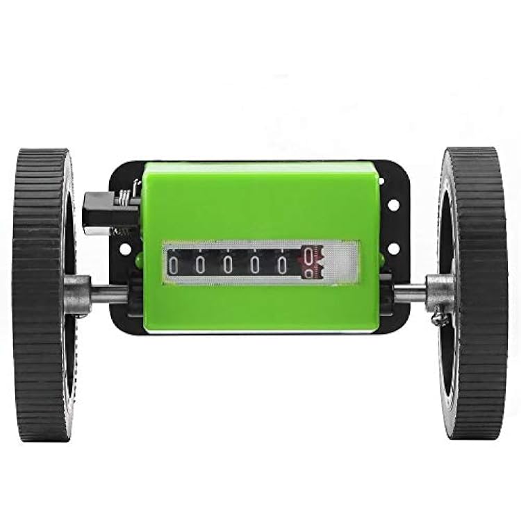 Measuring Wheel Counter, Mechanical Length Counter Meter Counter Rolling Wheel Green, Mechanical Meter Counter
