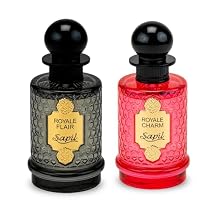 Sapil Royale Flair & Royale Charm Unisex Perfume Duo - 3.38 oz Each Eau de Parfum - Long-Lasting Arabic Dubai Fragrances, Spicy Oud, Citrus Floral, Amber Vanilla - Luxury Gift Set