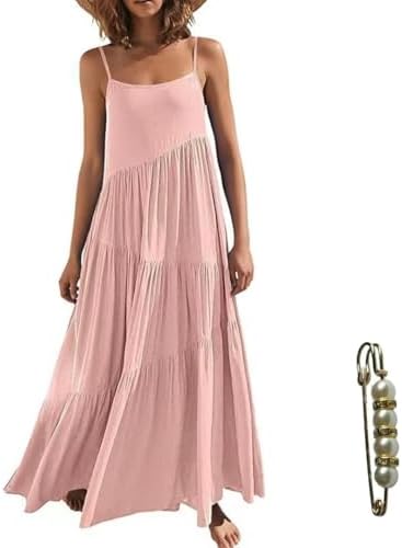 Womens Summer Dresses Spaghetti Strap Maxi Dress for Women Boho Sun Dresses 2026