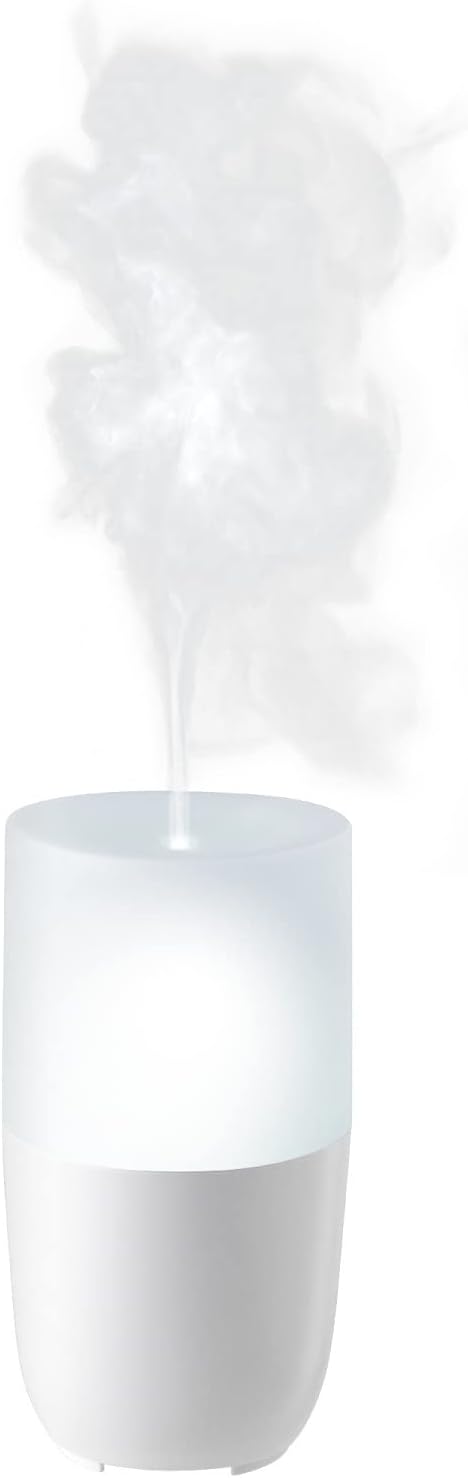 Ellia Soothe Ultrasonic Essential Oil Aromatherapy Diffuser | 6.5hrs Continuous & 13hrs Intermittent Runtime, Gentle Color-Changing Glow (ARM-310WT), White
