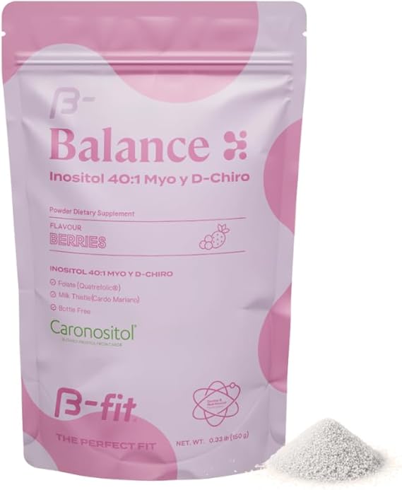 B-fit B Berry Inositol Balance Powder, Myo & D-Chiro 40:1, Folic Acid, 150g