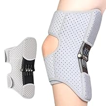 Knee Assistive Device, 2025 New Knee Protection Booster Joint Support Spring Knee Stabilizer Pad, Knee Brace for Pain Relief Walk Support (Gray, Large)
