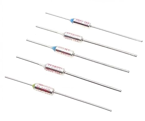 CompStudio 5Pcs 169C Celsius Circuit Cut Off Temperature Micro Thermal Fuse 10A 250V
