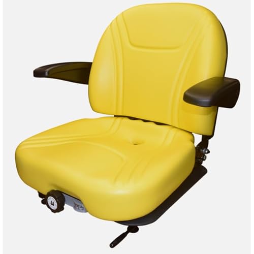 Skid Steer Replacement Seat with Suspension; Compatible with Caterpillar 216, 216B, 226, 226B, 226B II, 228, 232, 232B, 232B II, 236, 236B, 236B II, 242, 242B, 242B II, 246, 246B, 246C; 315111YE-CP1