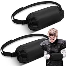 Cozypower 2 Pcs Football Hand Warmers Pouch Hand Muff Sports Pouch with Zipped Pocket and Adjustable Waist Strap Youth Kids Size Sports Warmer for Football, Baseball