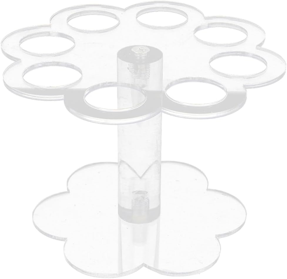 DOITOOL Ice Cream Cone Holder, 8 Holes Capacity Acrylic Ice Cream Stand, Clear Cone Stand Rack for Party Birthday Wedding