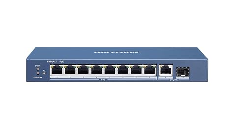Hikvision Digital Technology DS-3E0510P-E network switch Unmanaged Gigabit Ethernet (10/100/1000) Blue Power over Ethernet (PoE)