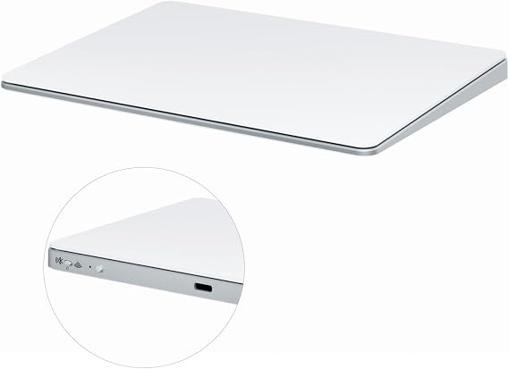 Bluetooth Touchpad Multi-Function Gestures Wireless Trackpad Rechargeable for Windows OSX/Laptop/PC (Silver)