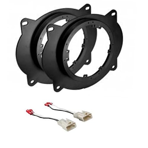 ASC Audio 6x9 to 6-Inch 6 6.5 Front Door Speaker Install Adapter Plates  Speaker Harness Combo - Compatible Vehicles and Restrictions Listed Below