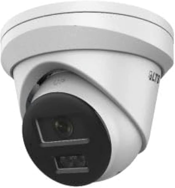LTS LTCMIP1382WE-28MDA 8MP Dual Light Turret Camera, 2.8mm Lens, Built-in Mic, True WDR, DC 12V/PoE, Human and Vehicle Detection
