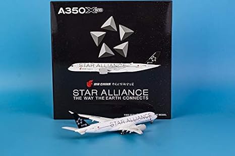 JC Wings 1:400 XX4174A Air China Star Alliance Plane Airbus A350-900XWB Diecast Aircraft Jet Model Reg#B-308T Flaps Down