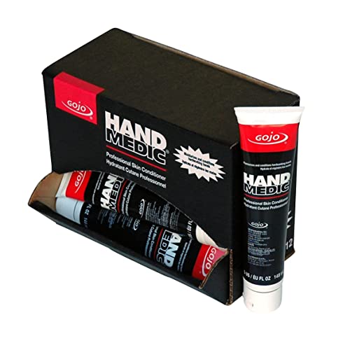 GOJO HAND MEDIC Professional Skin Conditioner, Fragrance Free, 5 fl oz Portable Squeeze Tube Pack of 12 - 8150-12