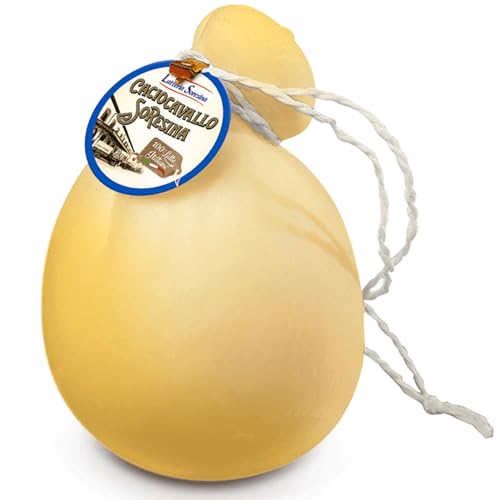 Caciocavallo Italian Cheese 1.9 kg 4 lb, Traditional Italian Product with Delicate Taste, Latteria Soresina, Made with 100% Italian Milk, Additive-free