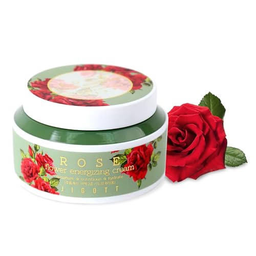 Jigott - Rose Flower Energizing Cream 3.38 FL OZ 100ml, K-Beauty Korean Skincare