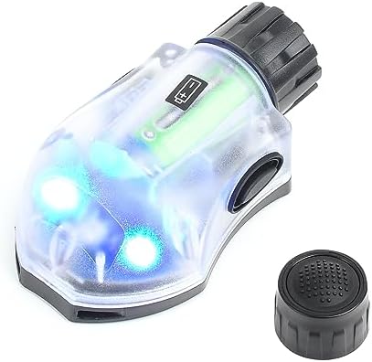 NOBUHIRO Tactical Helmet Signal Light, IR Strobe  5-Speed Blue LED Strobe with Vibration for Survival Identification Hunting Outdoor Sports