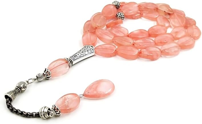 ALBASHAN Tasbih Watermelon Red Crystal Stone Islam misbaha Muslim ramadan accessory gift