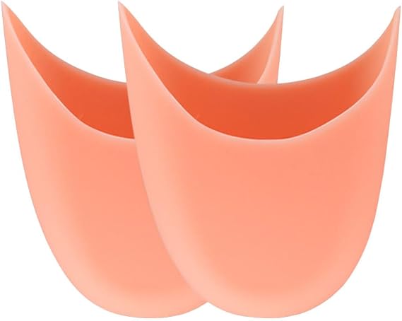 FOMIYES 1 Pair Soft Silicone Toe Pads for Pointe Shoes Gel Toe Protectors with Scientific Arc Design Comfortable and Breathable for Dancers Reusable and Easy to Clean Care