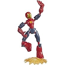 Marvel Avengers Bend and Flex Missions Iron Man Fire Mission Action Figure, 6-Inch-Scale Bendable Toy, Toys for Kids Ages 4 and Up