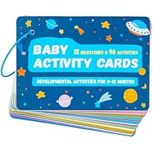 Baby Activity Cards for 0-12 Months 96 Activities Covering Milestones | Newborn & Infant Essentials Must-Haves for New Moms & First-Time Parents