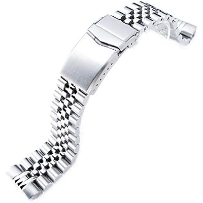 MiLTAT 22mm Watch Band for Seiko Turtle SRP775 SRP777 SRPA21, Super-J Solid Screw-Links