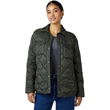 32 Degrees Heat Womens Lightweight Poly-Fill Shirt Jacket Quilted Snap-Front Shacket