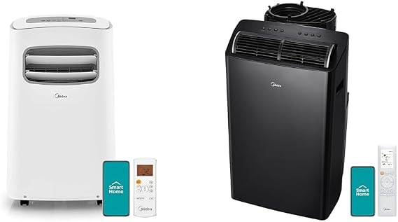 Midea 10K BTU Portable AC & 12K BTU Dual Hose Portable AC Bundle with Remote Control