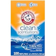 ARM & HAMMER Fabric Softener Sheets, 100 sheets, Purifying Waters