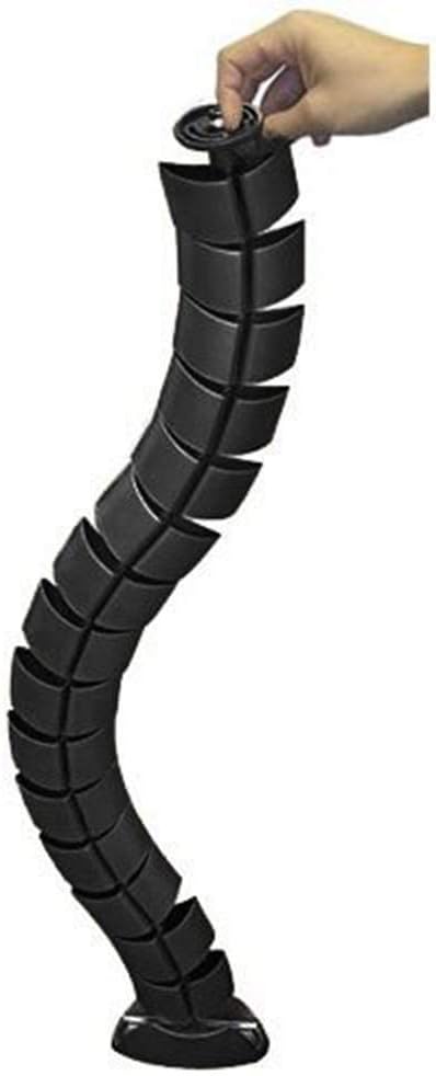 Vertical Flexible Cable Manager - Wire Elevator Cord Tower - Black