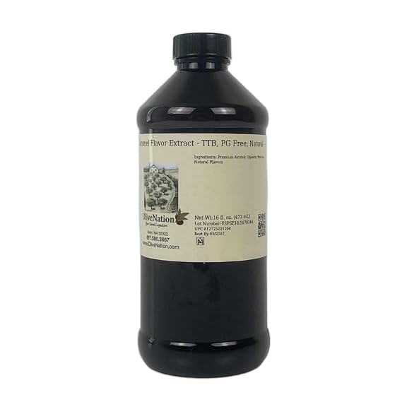 OliveNation Caramel Flavor Extract TTB, PG Free, Natural - 16 fl oz