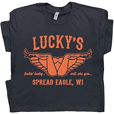 Motorcycle Shirt for Men Guys Funny Motorcycle T Shirt Offensive Biker Shirt Saying Luckys Vintage Motorcycle Graphic Tee