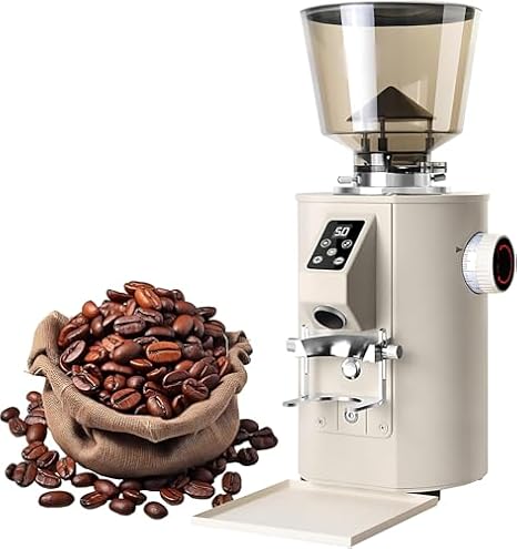 350W Coffee Grinder Burr Electric, Stainless Steel Blade, Flat Burr Bean Grinder Designed for Espresso, Drip Coffee, and French Press