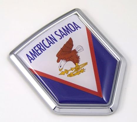 American Samoa MS USA State Flag Car Chrome Emblem Decal Sticker Bike Laptop Boat 3dd Sticker Badge