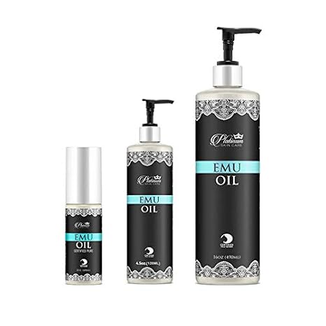 Platinum Skin Care Emu Oil | AEA Certified Pure | Fully Refined (4.5oz.)