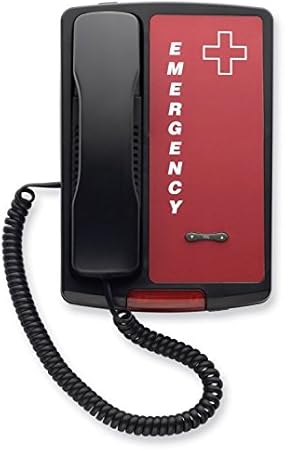 Auto-Dial Emergency Desk/Wall Phone (Black)