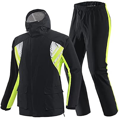 Scoyco Motorcycle Rain Suit Reflective Waterproof Rain Gear