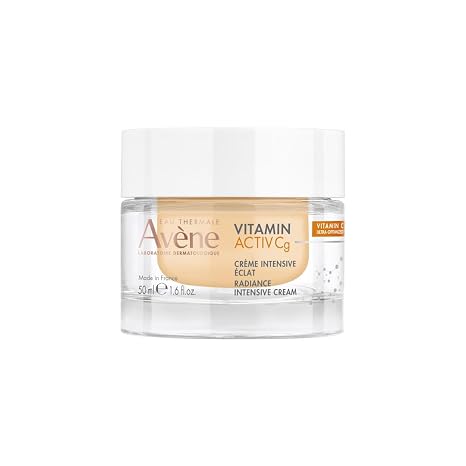 Avene Vitamin Activ Cg Radiance Cream, Vitamin C + Niacinamide, 1.6 oz | Brightening moisturizer, Vitamin C + Niacinamide + Hyaluronic Acid, reduces dark spots & wrinkles, sensitive skin, 1.6 oz