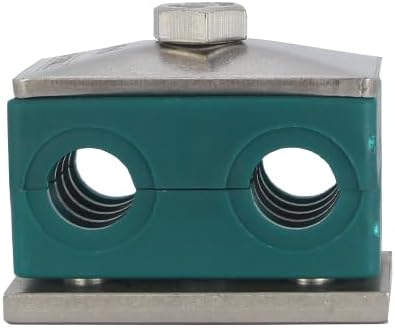 12MM Twin Series Clamp, Polypropylene with 316 Stainless Steel Hardware, Weld Mounting