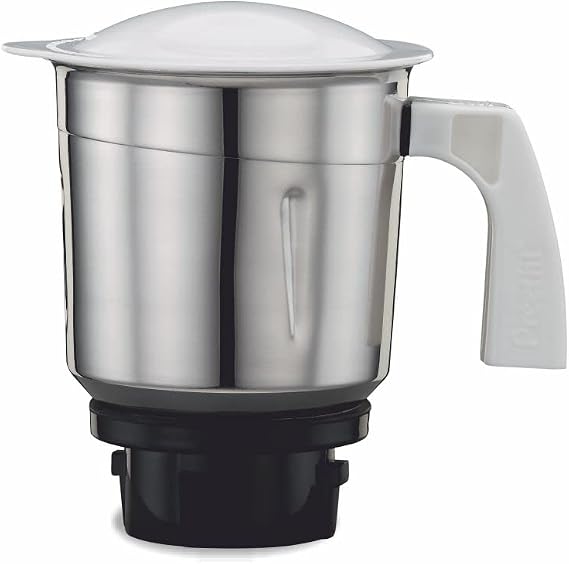Preethi Eco Twin Eco Plus Medium Mixer Jar for Nitro and Blue Leaf, 1 Liter, Silver