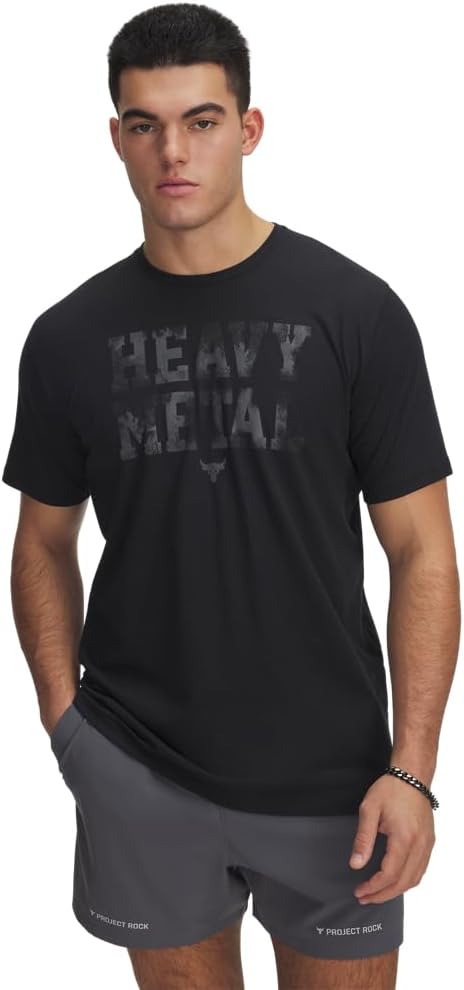 Under Armour Men's Project Rock Metal Short Sleeve T Shirt Project Rock Metal Short Sleeve T Shirt