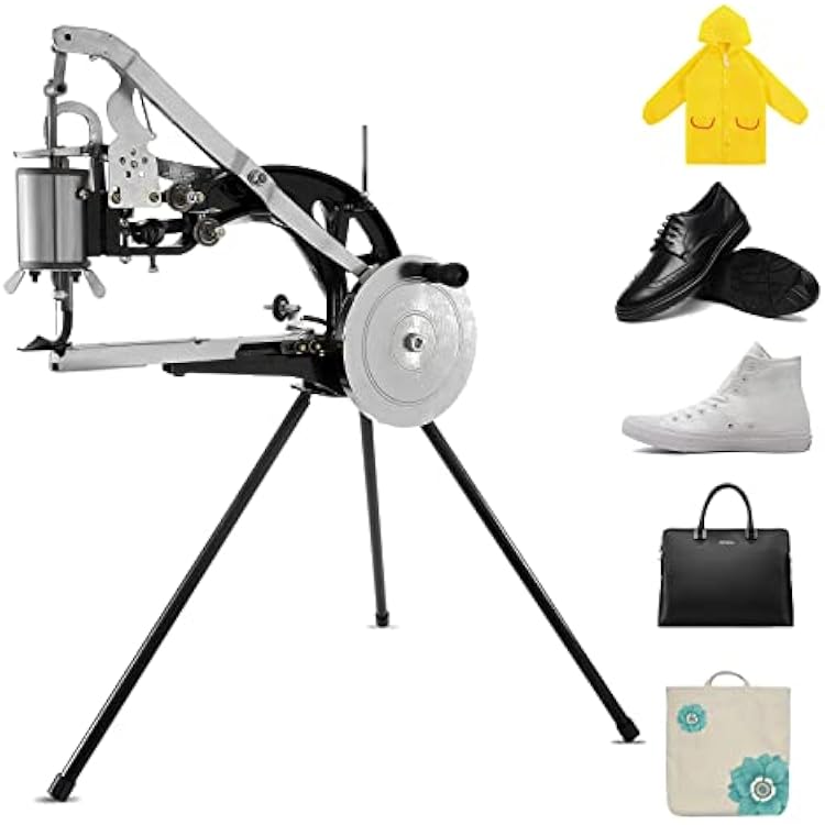 BEAMNOVA Leather Cobbler Sewing Machine Black Shoe Repair Tool Equipment Heavy Duty Industrial Hand with Needles Leather Craft Kit