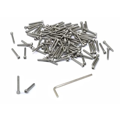 iexcell 100 Pcs #2-56 x 58 Stainless Steel 304 Hex Socket Head Cap Screws Bolts Kit
