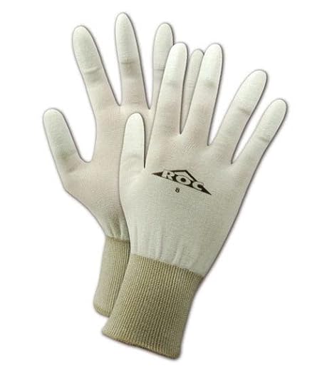 MAGID ROC Scratch-Resistant Polyurethane Fingertip Coated Gloves, 12 Pairs, PU58