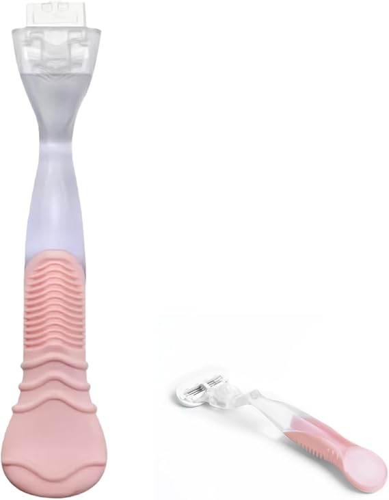 Universal Replacement Razor Handle, Compatible With Gillette Venus, Ergonomic Razor Handle, Anti-Slip Razors Handle for Women Ladies, Compatible With Womens Shaver for Shaving Travel Daily (Pink)
